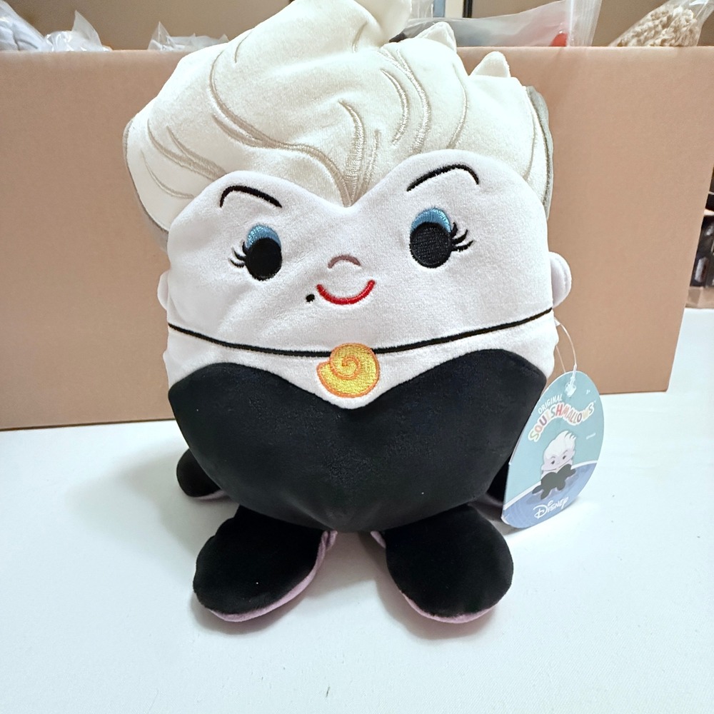 Squishmallows Ursula Disney Plush Kids 8 Inch Black NWT Little Mermaid Villain